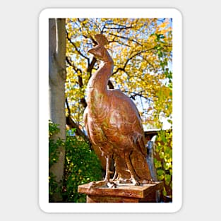 Bronzed Peacock in Autumn Sticker